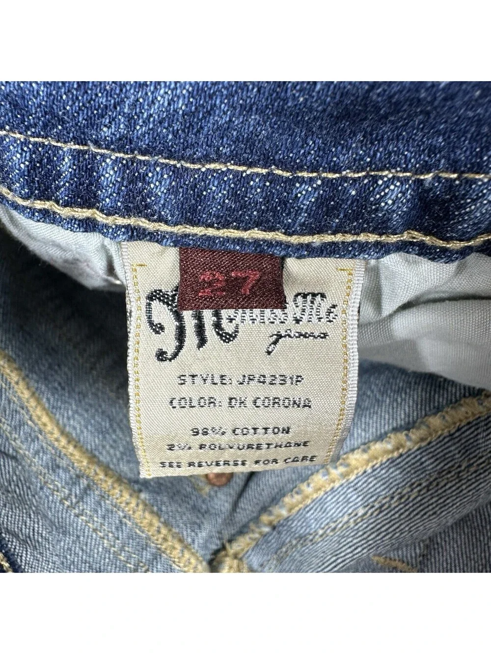 Miss Me Womens Denim Distressed Frayed Hem Plaid Jewel Stud Bermuda Shorts 27